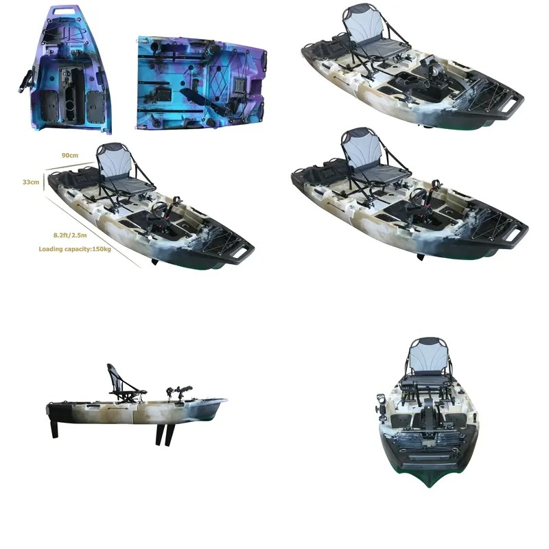 Fishing Kayak Pedal Drive - Kayak modulaire monoplace de 8 pieds
