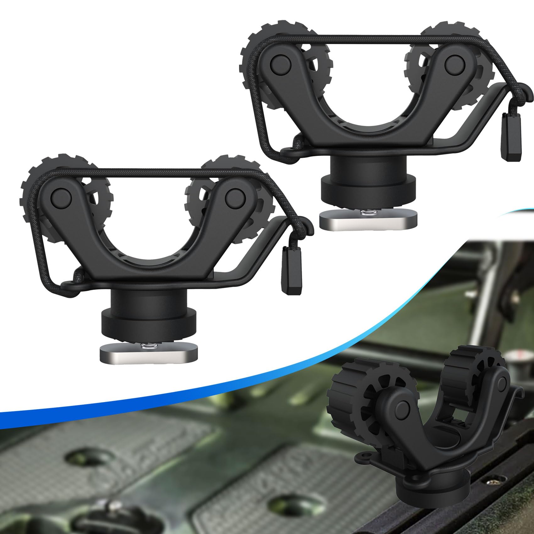 Fishing Kayak Rod Holder - Support de pagaie de Rail de