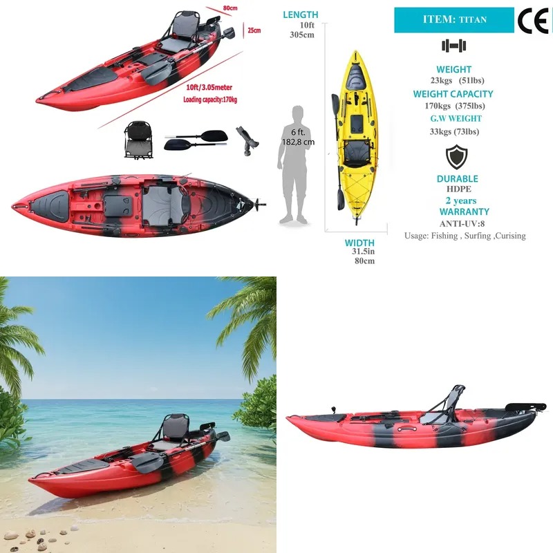 Fishing Kayak Paddle - Kayak de pêche monoplace de 10