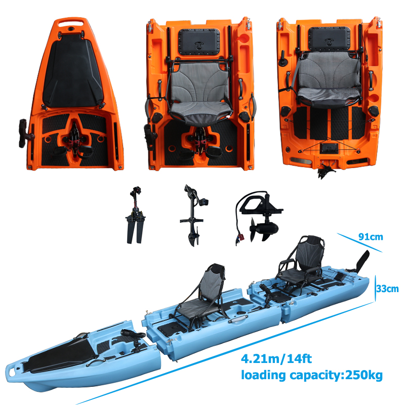 Fishing Kayak Sit In - Kayak à pédales détachable pour 2