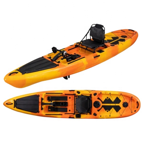 Fishing Kayak Pedal Drive - Bateau kayak en plastique avec accessoire,