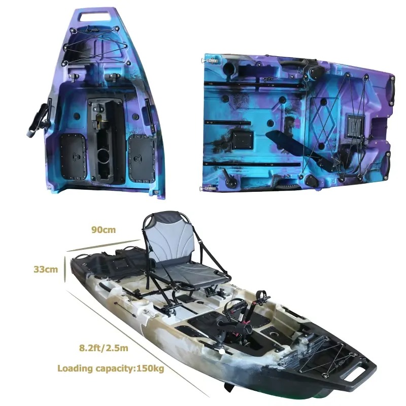 Kayak modulaire monoplace de 8 - Fishing Kayak Pedal Drive avis et prix