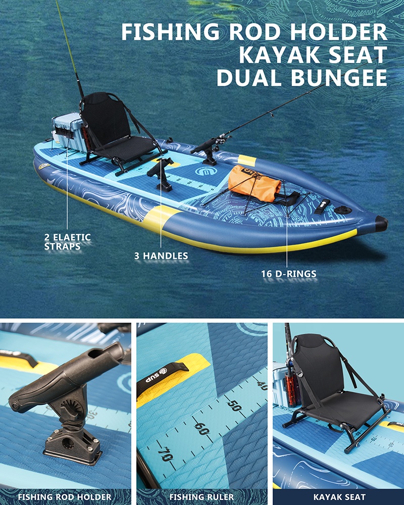 Kayak de pêche gonflable à tro - Fishing Kayak Rod Holder avis et prix